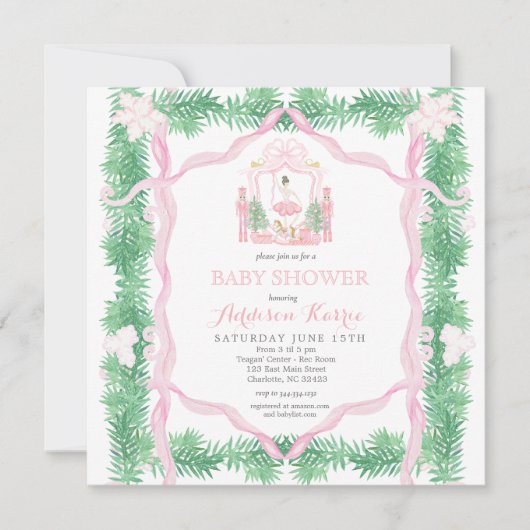 Nutcracker baby shower uitnodiging (Voorkant)