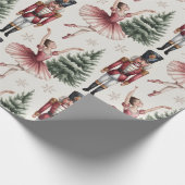 Nutcracker Ballerina ballet dancer christmas tree Cadeaupapier (Hoek)