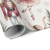 Nutcracker Ballerina ballet dancer christmas tree Cadeaupapier (Rol Hoek)