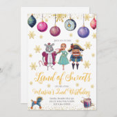 Nutcracker Ballerina hiver Anniversaire Invitation (Devant / Derrière)