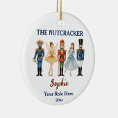 Nutcracker Ballet Aangepaste Naam & Rol Keramisch Ornament (Rechts)
