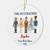 Nutcracker Ballet Aangepaste Naam & Rol Keramisch Ornament (Links)