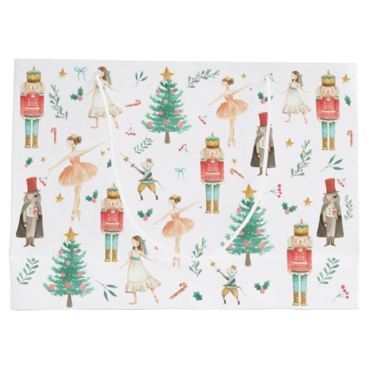 Nutcracker Ballet Afbeeldingen Gift Bag Groot Cadeauzakje (Achterkant)