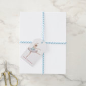 Nutcracker Ballet Ballerina in Blue Tutu Cadeaulabel (Met Touw)