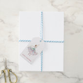 Nutcracker Ballet Ballerina in Green and Pink Tutu Cadeaulabel (Met Touw)