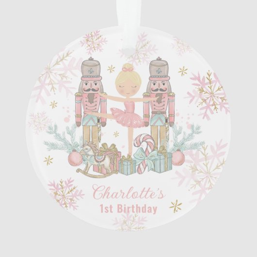 Nutcracker Ballet Blush Pink 1er anniversaire (dos)
