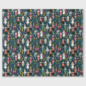 Nutcracker Ballet Characters - Navy Cadeaupapier (Vlak)