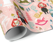 Nutcracker Ballet Characters - roze Cadeaupapier (Rol Hoek)