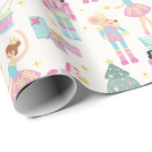 Nutcracker Ballet Christmas Wrapping Paper Cadeaupapier (Rol Hoek)