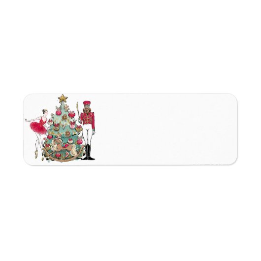 Nutcracker Ballet Dancer Kerstmis Etiket (Voorkant)