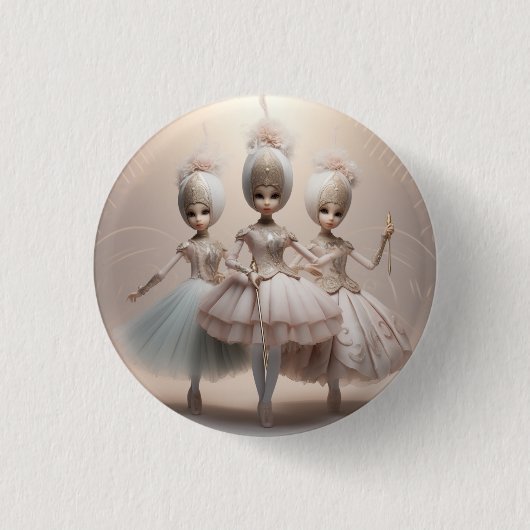 Nutcracker Ballet Fashion-Arab Dancers Ronde Button 3,2 Cm (Voorkant)