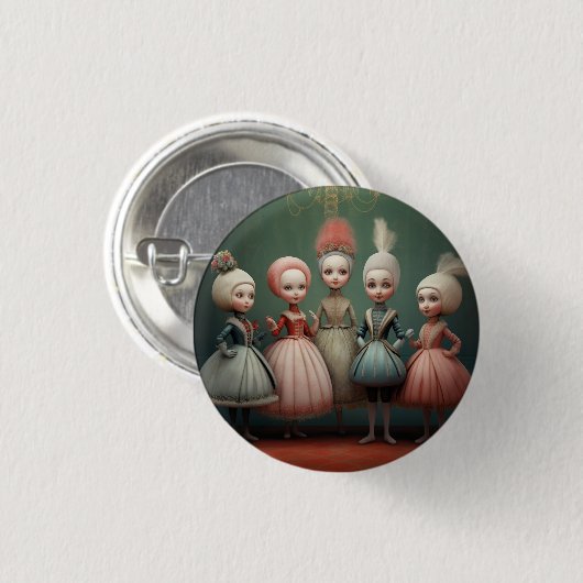 Nutcracker Ballet Fashion-Buffoons/Polichinelles Ronde Button 3,2 Cm (Voorkant /achterkant)