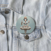 Nutcracker Ballet Fashion-Chinese Dancers Ronde Button 7,6 Cm (In situ)