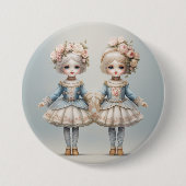 Nutcracker Ballet Fashion-Rosebuds Ronde Button 7,6 Cm (Voorkant)
