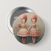 Nutcracker Ballet Fashion-Russian Dancers Ronde Button 7,6 Cm (Voorkant /achterkant)