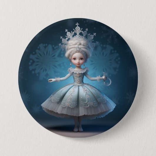 Nutcracker Ballet Fashion-Snow Queen Ronde Button 7,6 Cm (Voorkant)