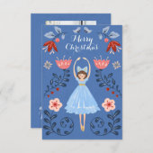 Nutcracker Ballet Foto met kerstmis Kaart (Voorkant / Achterkant)