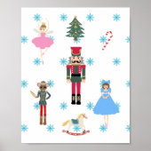 Nutcracker Ballet Illustratie Snowflake Painting Poster (Voorkant)