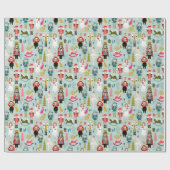 Nutcracker Ballet Karakters Kerstmis - bleek blauw Cadeaupapier (Vlak)