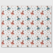 Nutcracker Ballet Kerstmis Cadeaupapier (Vlak)
