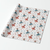 Nutcracker Ballet Kerstmis Cadeaupapier (Uitgerold)