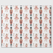 Nutcracker Ballet Kerstmis Cadeaupapier (Vlak)