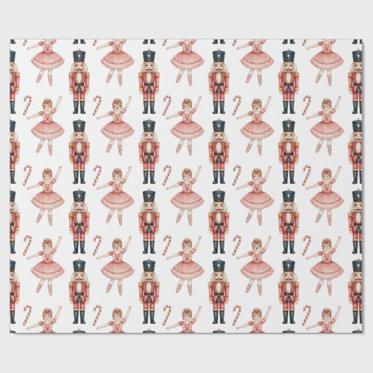 Nutcracker Ballet Kerstmis Cadeaupapier (Vlak)