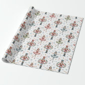 Nutcracker Ballet Kerstmis Cadeaupapier (Uitgerold)