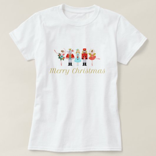Nutcracker Ballet Kerstmis T-shirt (Design voorkant)