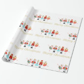 Nutcracker Ballet kerstpapier Cadeaupapier (Uitgerold)