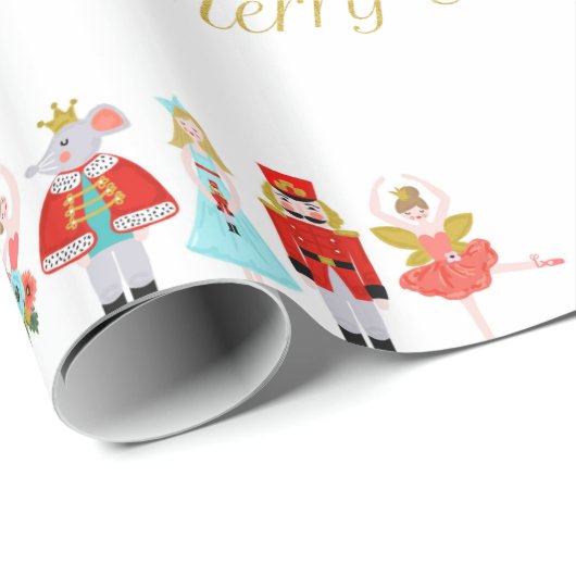 Nutcracker Ballet kerstpapier Cadeaupapier (Rol Hoek)