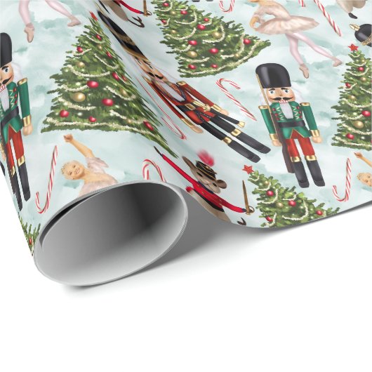 Nutcracker Ballet met kerstmis Afbeeldingen Verpak Cadeaupapier (Rol Hoek)