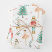 Nutcracker Ballet met kerstmis Afbeeldingen Verpak Inpakpapier Vel (In situ)