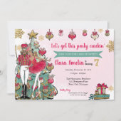 Nutcracker Ballet met Kerstmis, gouden dag Kaart (Voorkant)