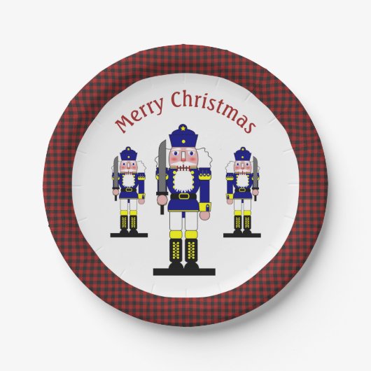 Nutcracker Ballet met Kerstmis Soldaat Buffalo Pse Papieren Bordje (Voorkant)