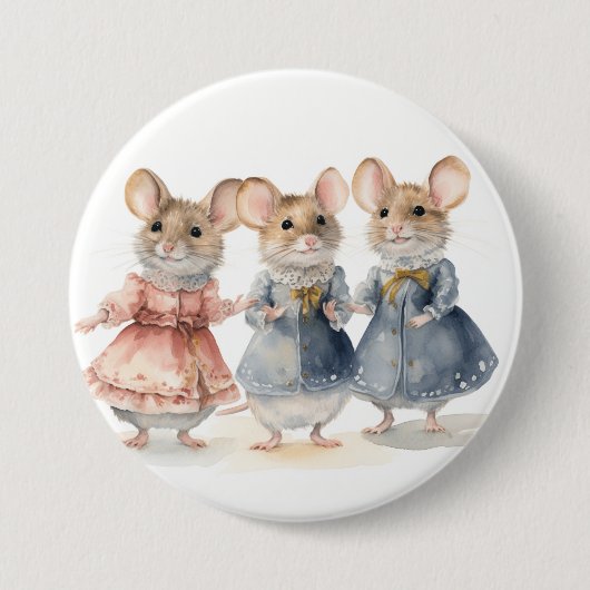 Nutcracker Ballet Mice Ronde Button 7,6 Cm (Voorkant)