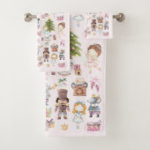 Nutcracker Ballet Pattern Bath Towel Set Bad Handdoek (Insitu)