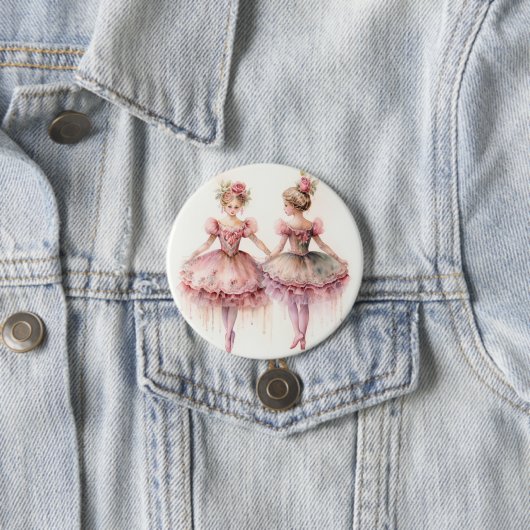 Nutcracker Ballet, Rosebuds Ronde Button 7,6 Cm (In situ)