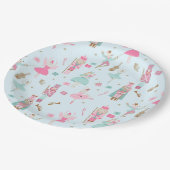 Nutcracker Ballet Roze kerstpapier Bord (Gekanteld)