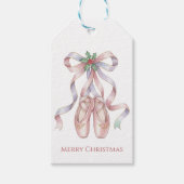 Nutcracker Ballet Slippers with Pink Ribbon Cadeaulabel (Voorkant)