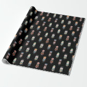 Nutcracker Ballet Soldier Wrapping Paper Cadeaupapier (Uitgerold)