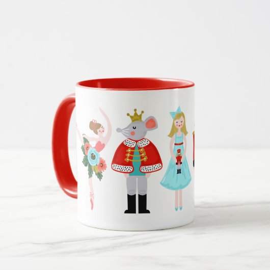 Nutcracker Ballet tekent kerstmis Mok (Voorkant links)