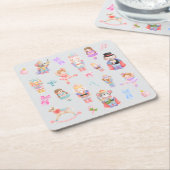 Nutcracker Ballet Vierkante Kartonnen Onderzetter (Schuin)