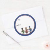 Nutcracker Bigfoot Ronde Sticker (Envelop)