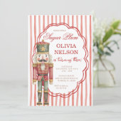 Nutcracker Birthday Sugar Plum Ballet Invitation Kaart (Staand voorkant)