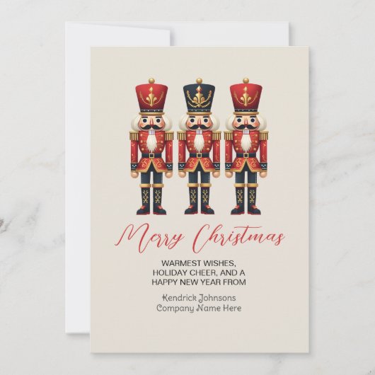 Nutcracker Business Work Joyeuses Cartes de Noël (Devant)