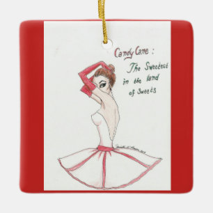 Nutcracker Candy Cane ornament. Keramisch Ornament