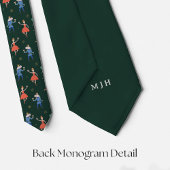 Nutcracker Christmas Cocktails Pattern w/ Monogram Stropdas