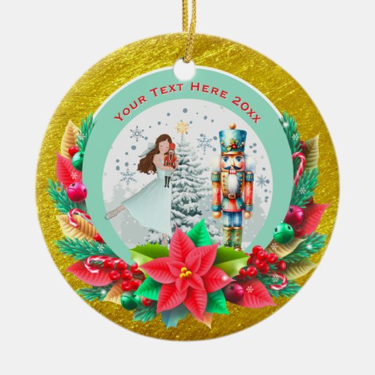 Nutcracker Christmas, Family Holiday Keepsake Gift Keramisch Ornament (Voorkant)