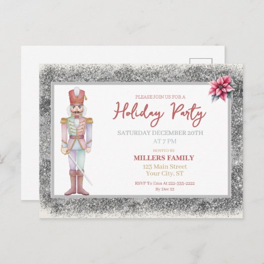 Nutcracker Christmas Feestdagenkaart (Voorkant / Achterkant)